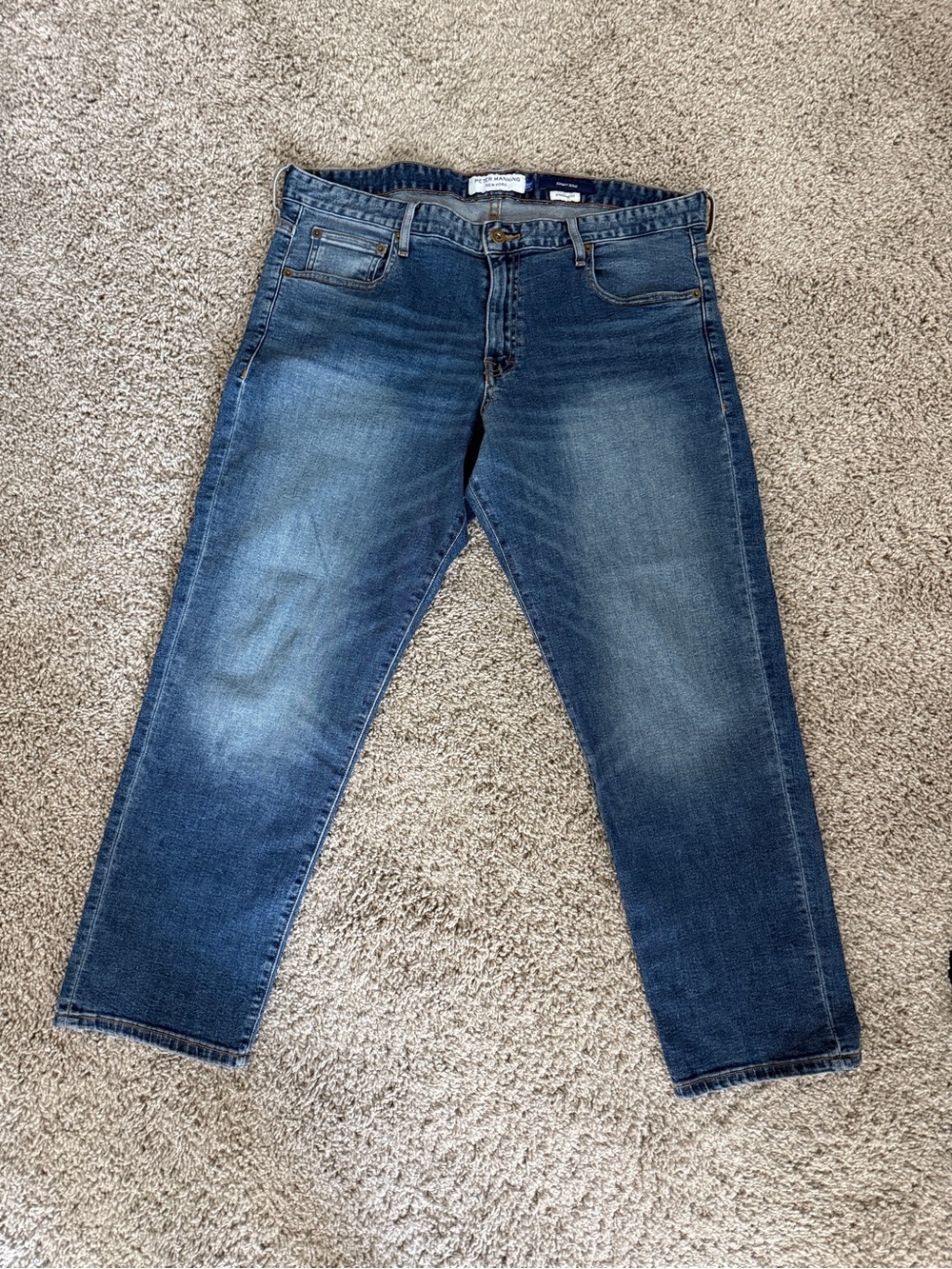 Slim Fit Men's Denim Jeans in Washed Blue